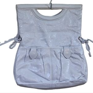 Maurizio Taiuti. White Leather, Vintage Clutch w/ handles.